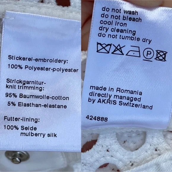 Akris Punto V-Neck Press-Button eyelet Bomber Jacket lace designer white - Picture 17 of 17